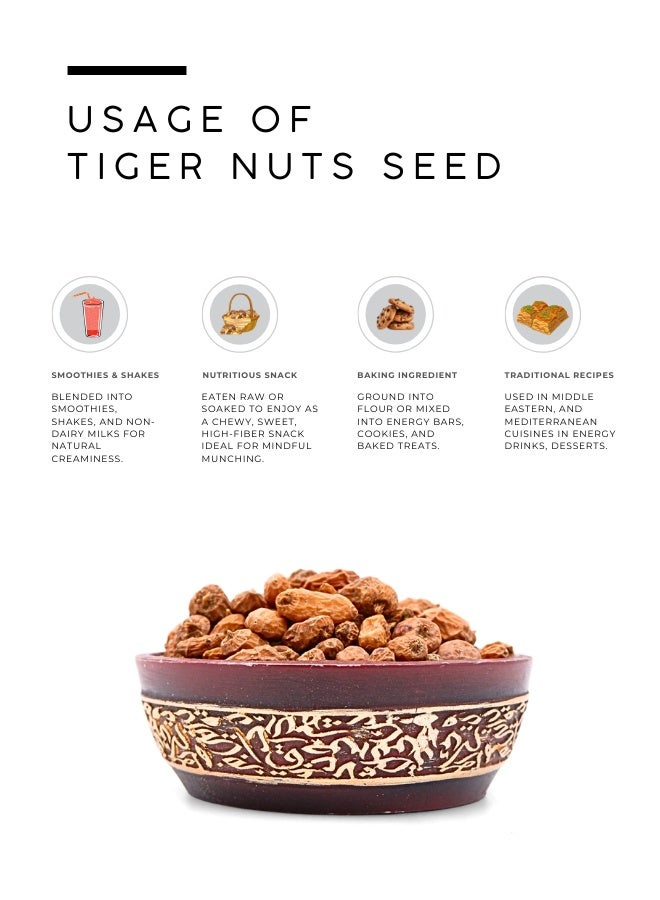 AWAFI MILL Tiger Nuts 500g (17.6 Oz) | (Chufa) – Dried Edible Tubers | Snack, Soak-to-Soften, Horchata de Chufa, Tiger Nut Flour, Granola - Image 3